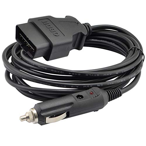OLLGEN 3M/10ft OBD II Vehicle ECU Emergency Power Supply Cable Memory Saver with Alligator Clip-On 12V Car Battery Cigarette Lighter Power Socket Extension Cable - Image 3