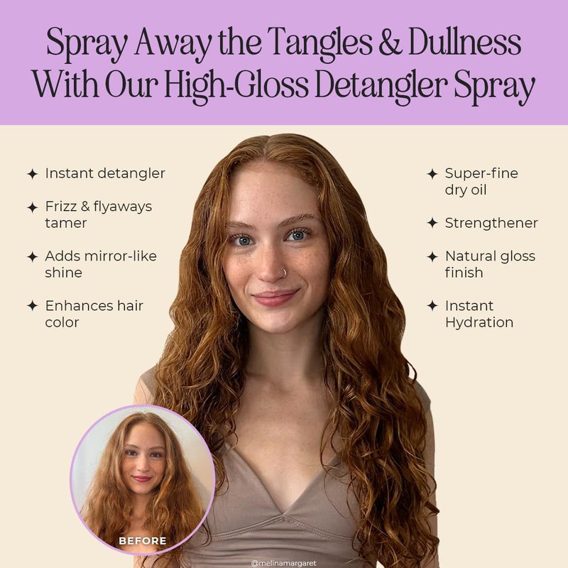 INH Emergency Revival Spray | Leave In Conditioner Spray | Hair Shine & Detangler Spray for Frizz Control & Dry, Damaged Hair | Smoothing & Volumizing Mist with a Gloss Finish | Travel Size, 4oz - Image 3