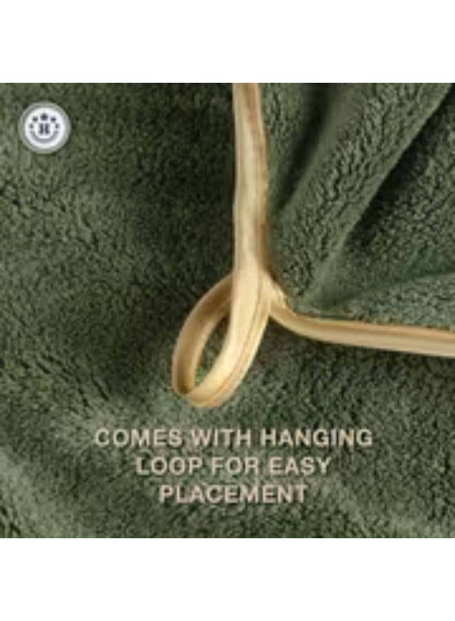 إيروريكس طقم 4 مناشف حمام مرجانية سميكة مع تطريز بخيط ذهبي بحجم 50×90 سم – عالية الامتصاص ومثالية للمنزل والفنادق - Image 2