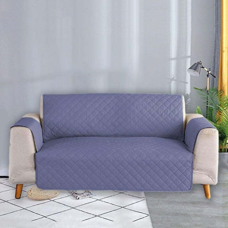 Waterproof L Shaped Dog Sofa Cover Adjustable Furniture Protector Grey 116x190CM - Image 3