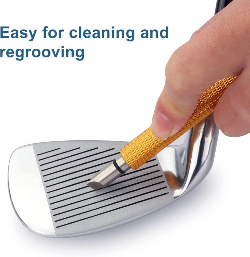 Bulex Golf Club Groove Sharpener, Re-Grooving Tool and Cleaner for Wedges & Irons - Generate Optimal Backspin - Suitable for U & V-Grooves - Image 2