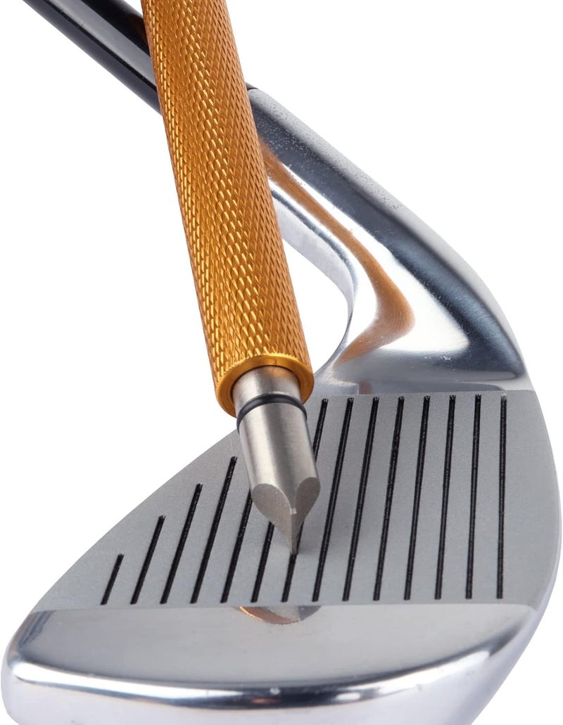 Bulex Golf Club Groove Sharpener, Re-Grooving Tool and Cleaner for Wedges & Irons - Generate Optimal Backspin - Suitable for U & V-Grooves - Image 1