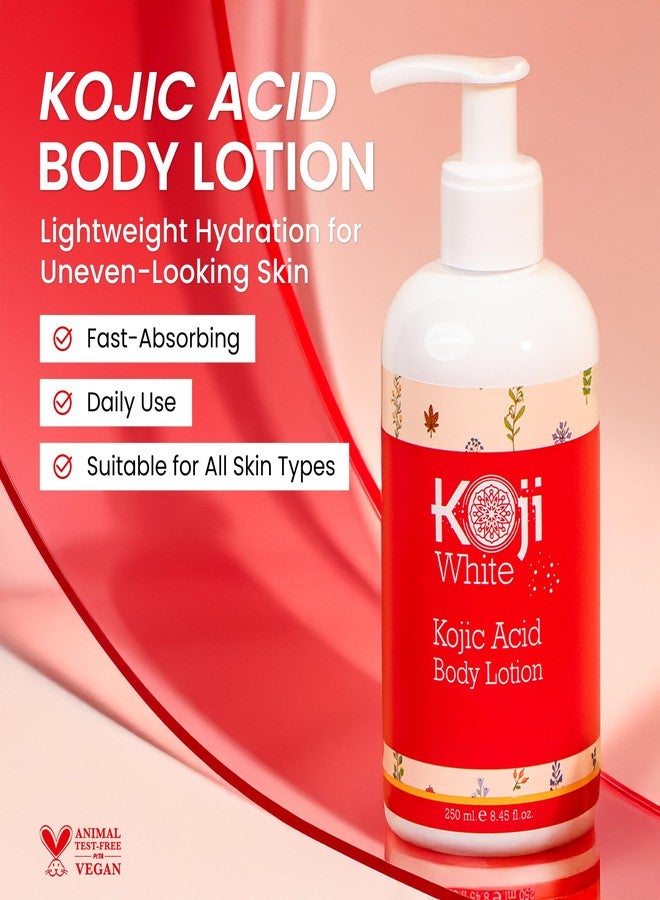 Koji White Kojic Acid Body Lotion – Vegan Moisturizing Lotion for Dry Skin, Hydrating and Nourishing, Paraben-Free, 8.45 Fl Oz - Image 1