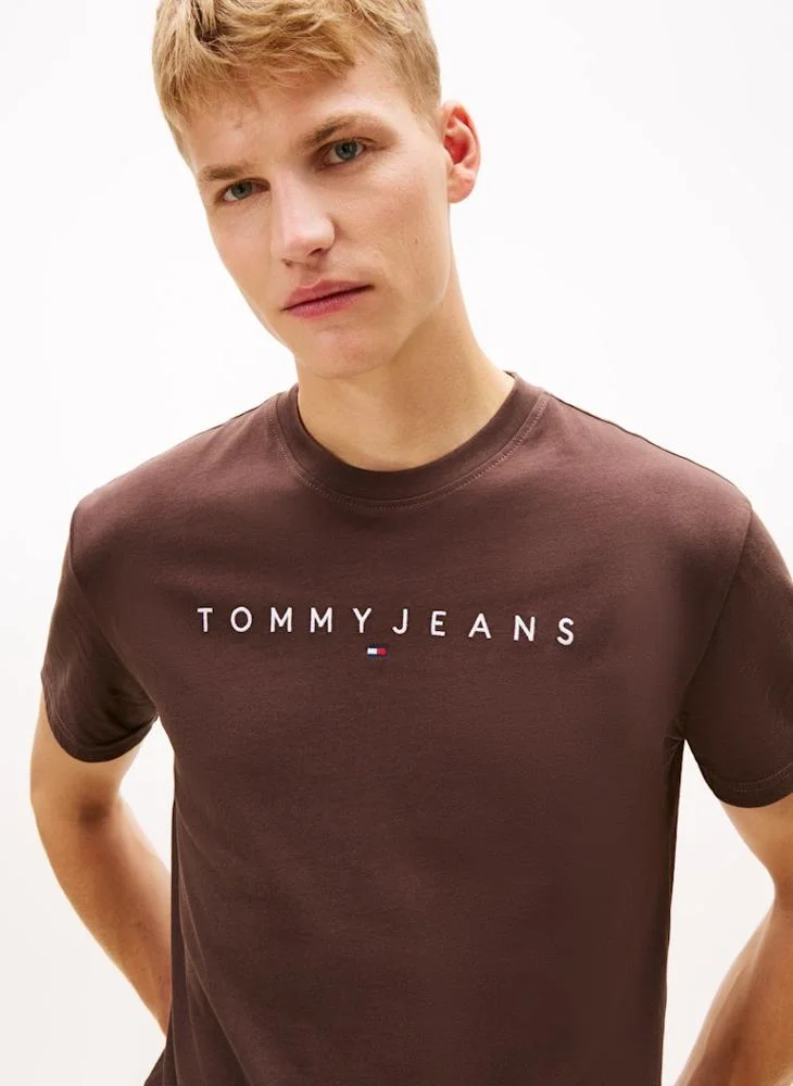 TOMMY JEANS Linear Logo Embroidery Jersey T-Shirt