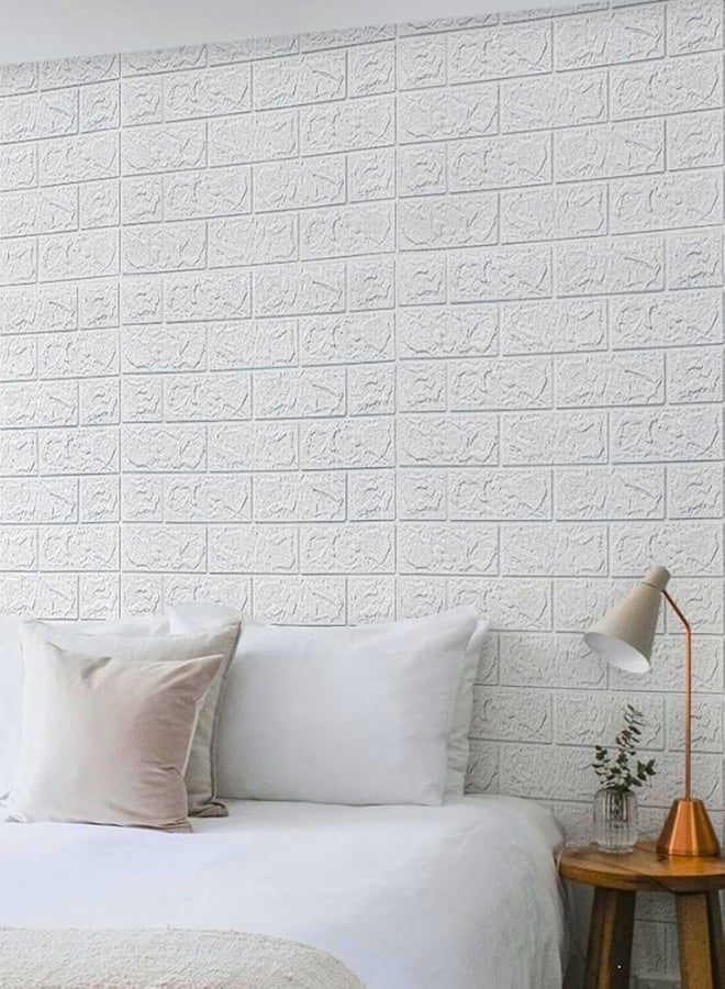 تشيس اب ألواح حائط ثلاثية الأبعاد قابلة للتقشير واللصق، 12 قطعة، ملصق ورق حائط من الطوب الصناعي المقاوم للماء مع رغوة ذاتية اللصق، ملصق حائط ثلاثي الأبعاد للديكور الداخلي، ديكور الحمام وغرفة النوم والمنزل (13.78 بوصة × 15.16 بوصة) - Image 2