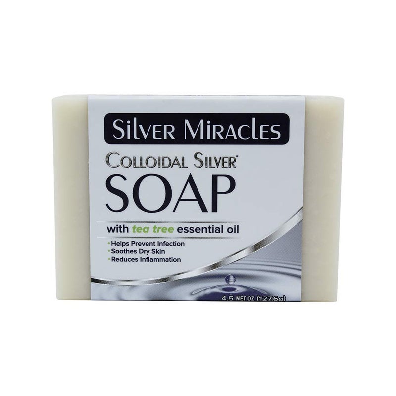 Silver Miracles Colloidal Silver Soap with Tea Tree essential oil - Image 1