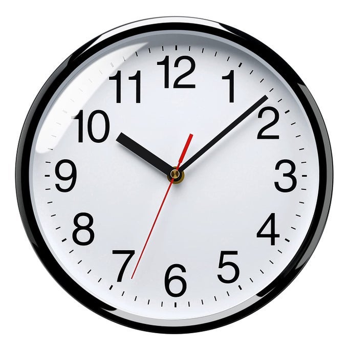 WALL CLOCK 10 NON TICKING SILENT QUARTZ BLACK WALL CLOCKS BATTERY OPERATED DECORATIVE HOME OFFICE SCHOOL CLOCK WHITE