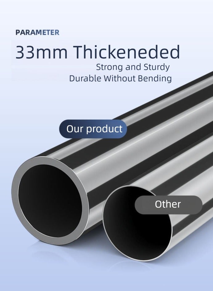 Nakhl 【Larger Base Tension Rod】 Non-Slip Adjustable Tension Pole(90-160cm),No Drilling, 304 Stainless Steel,for Shower Curtains,Window Curtains,Clothing Storage,Balcony Drying - Image 3