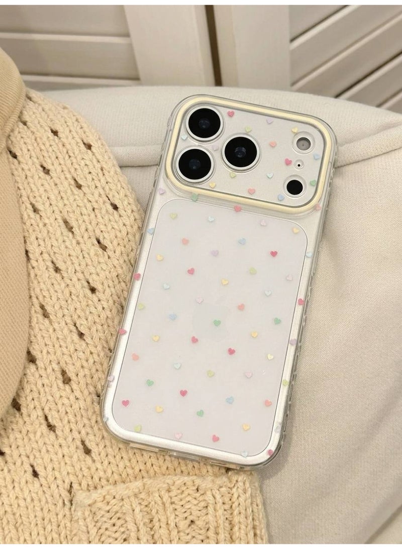 Clear Heart Phone Case for iPhone 17 Pro Max Only - Cute Colorful Hearts - Image 3