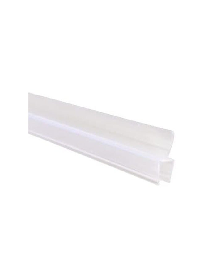 RACO RACO Glass Door Seal, Replacement PVC Splash Guard Seal Strip-PVC Silicone Lip Seal for Frame-less Glass (1.1 Meter x 2Pcs) (10 mm, Center Lip)  - Image 1