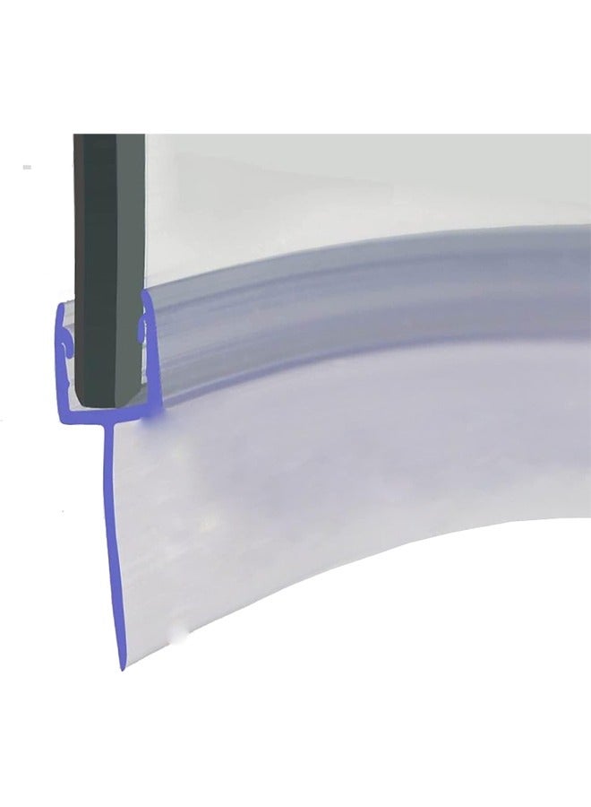 RACO RACO Glass Door Seal, Replacement PVC Splash Guard Seal Strip-PVC Silicone Lip Seal for Frame-less Glass (1.1 Meter x 2Pcs) (10 mm, Center Lip)  - Image 2