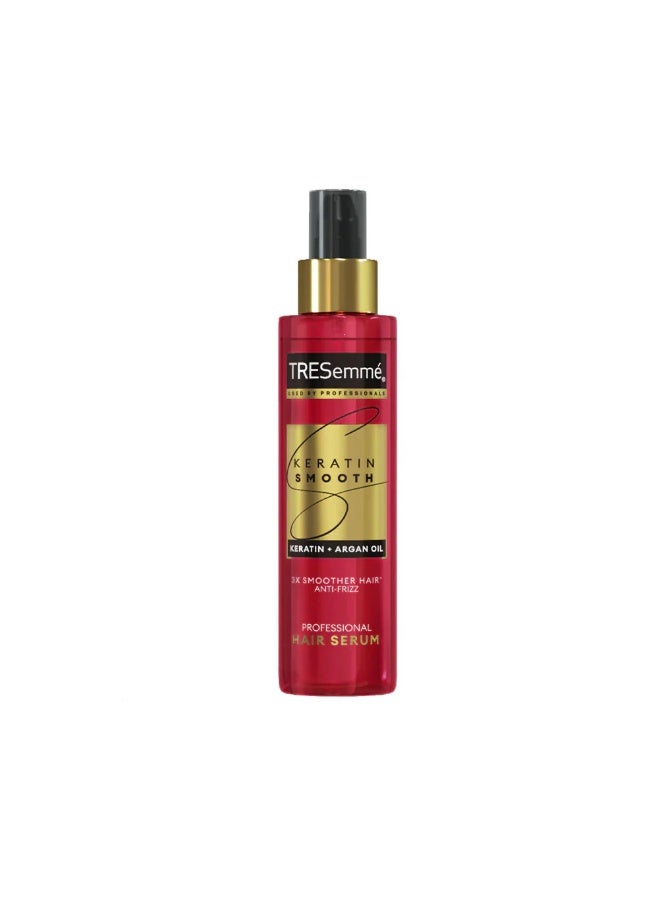 Tresemme Keratin Smooth Anti-Frizz Hair Serum with Argan Oil, for 2X Smoother Hair and Long Lasting Frizz control upto 48H even in 80% humidity 100ml - Image 2