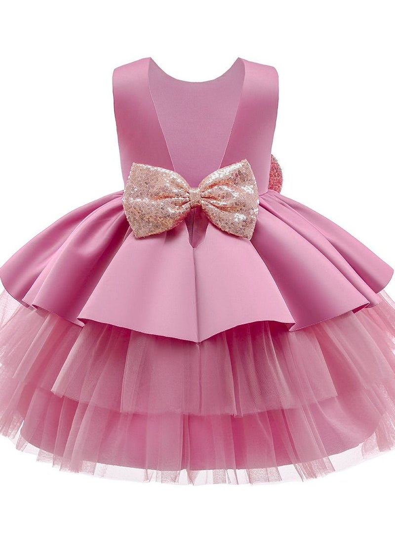 Loquat Round Neck Sleeveless Dress Pink  - Image 2