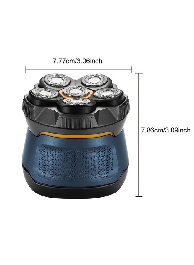 Blue Mens Electric Shaver Wet Dry USB Fast Charging Travel Portable - Image 4