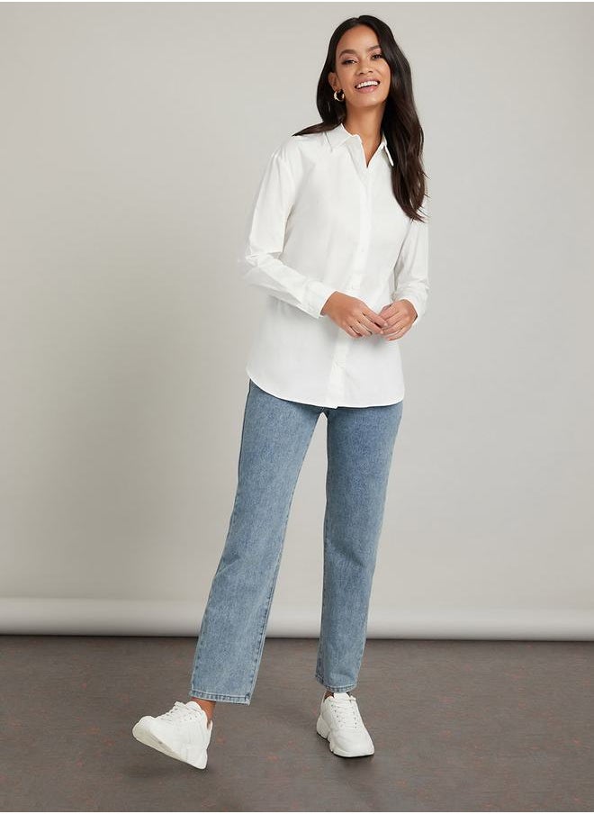 Styli - Long Sleeves Classic Regular Length Poplin Shirt - Image 1