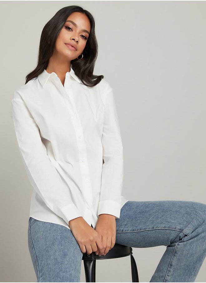 Styli - Long Sleeves Classic Regular Length Poplin Shirt - Image 1