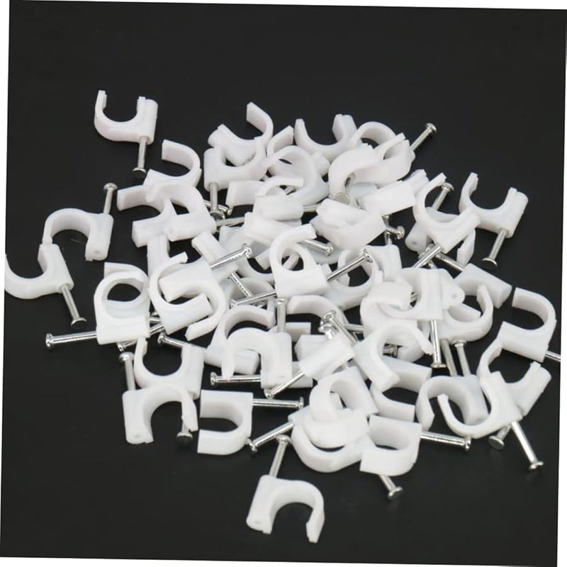 Mipcase 100pcs Size 5 Plastic Cable Clips For Wire Management Indoor Outdoor Weatherproof - Image 4