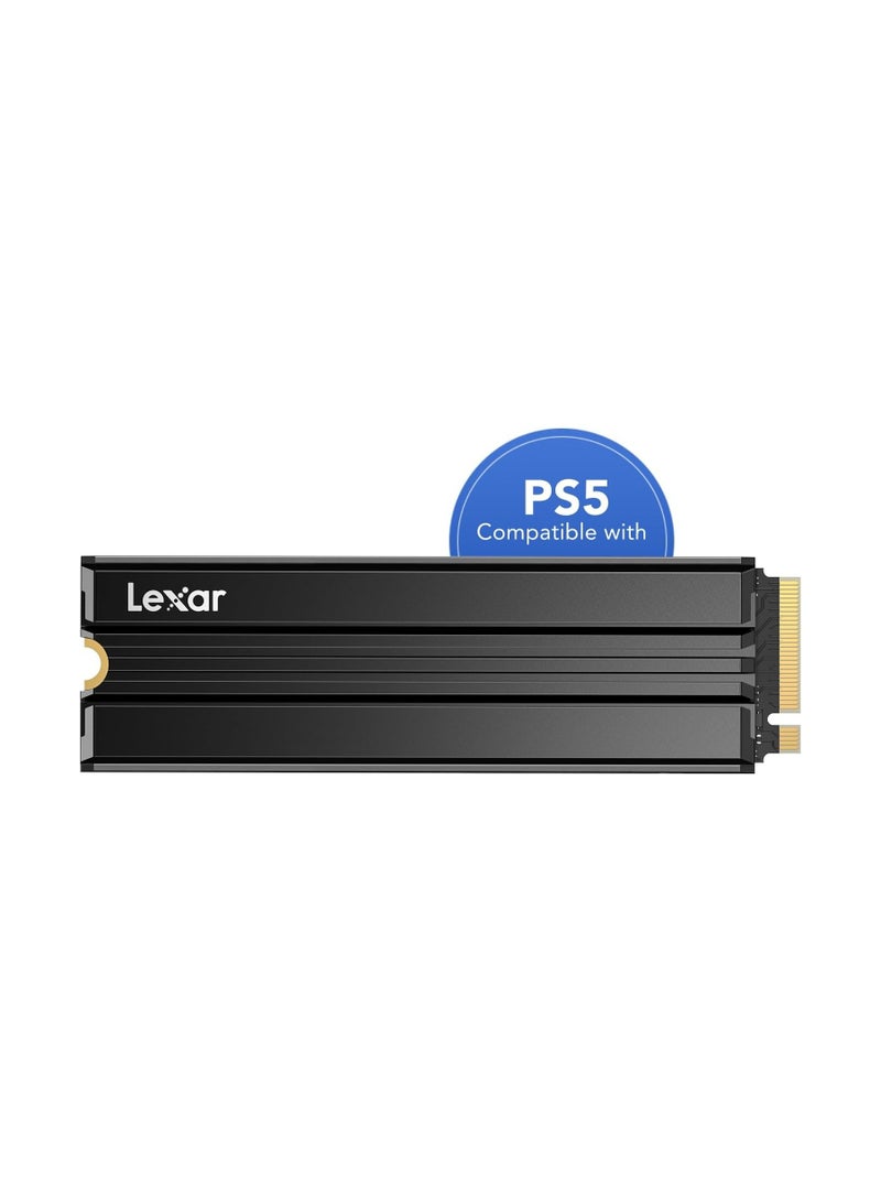 Lexar NM790 4TB SSD with Heatsink, M.2 2280 PCIe Gen4x4 NVMe 1.4 Internal SSD, Up to 7400MB/s Read, Up to 6500MB/s Write, Internal Solid State Drive for PS5, PC, Laptop, Gamers (LNM790X004T-RN9NG) 4 TB - Image 1