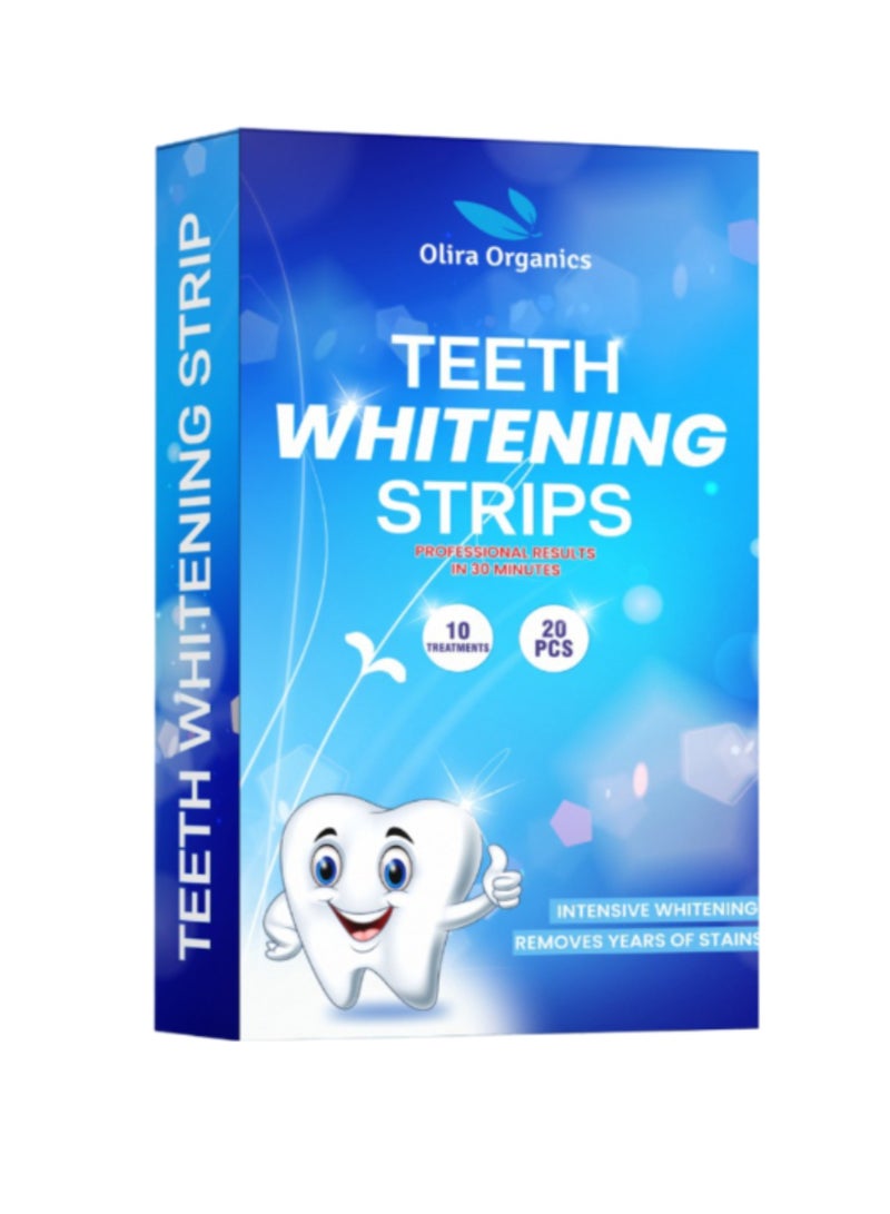 Olira Organics Professional Teeth Whitening Strip 10 Treatment 20 Strips - Image 1