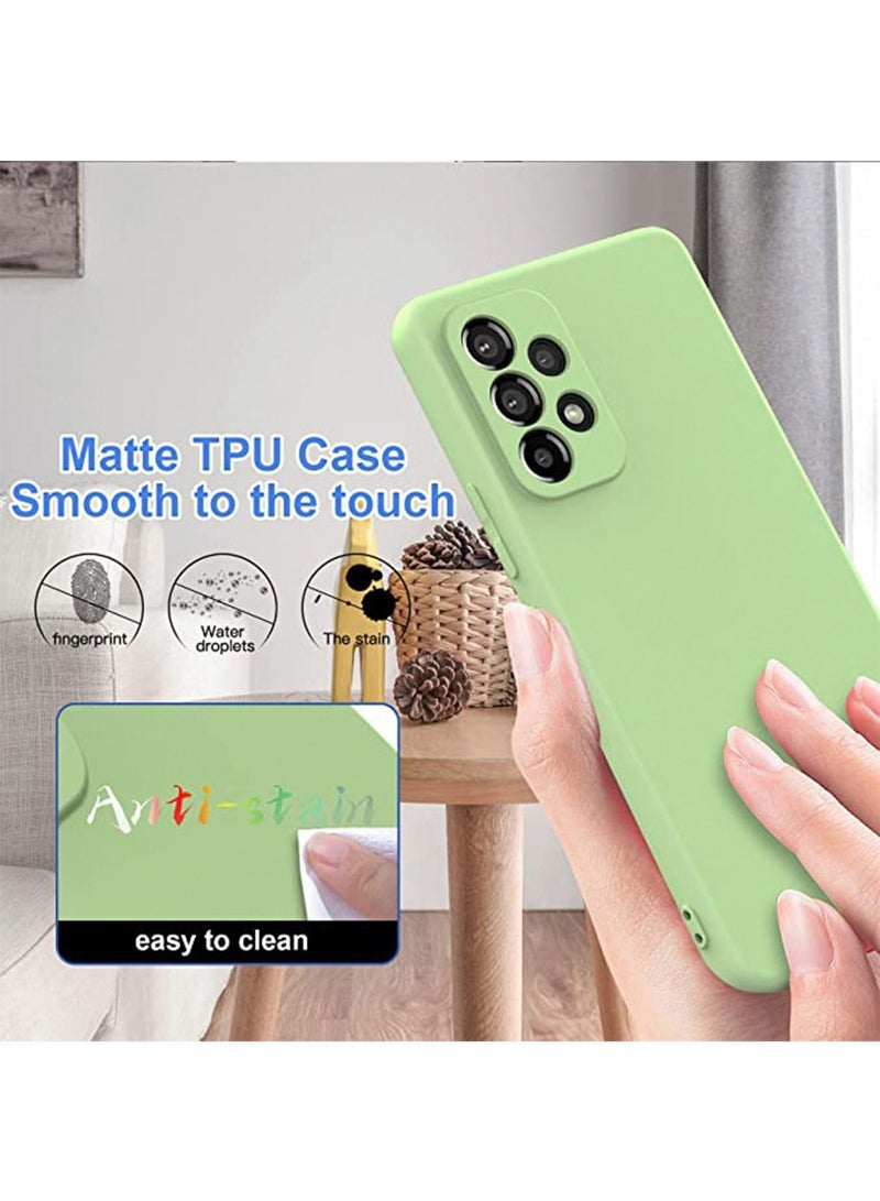 Samsung Galaxy A53 Silicone Case 5G Liquid Gel Rubber Case with Soft Microfiber Lining Cushion Slim Hard Shell Shockproof Protective Smooth Touch Back Cover，Green - Image 4