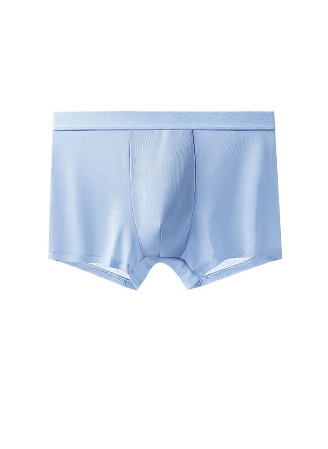 5 pcs Ice Silk Solid  colou  Men's Boxer Briefs Underwear  Ice Feeling Summer Thin Breathable Boxer Underwear  Casual Breathable Soft And Comfortable Boxer Underwear