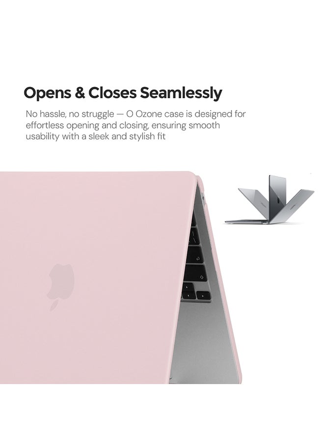 O Ozone - Matte Case Compatible with MacBook Pro 16 inch (A2485)M1 (A2780) M2 (A2991)M3 (A3403,A3186)M4 2021-2024 Case+Keyboard Cover & Protector, Pink - Image 1