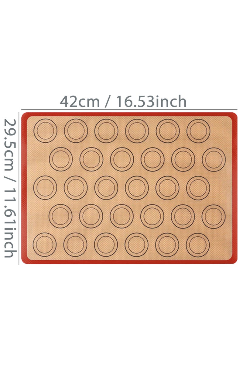 إيروريكس حصيرة خبز سيليكونية حمراء وسوداء، مقاس 42 × 29.5 سم، قطعة واحدة، قابلة لإعادة الاستخدام، غير لاصقة ومقاومة للحرارة.