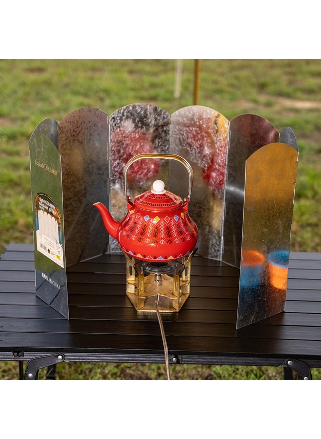 AL SANIDI ALSANIDI, Air resistant wind screen, Stove fire wind screen, Multicolored , Size 50 Cm 8 Slide  - Image 2