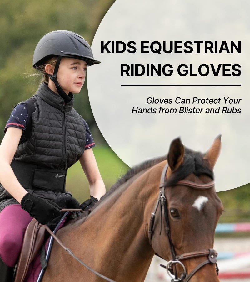 Thapower Kids Horse Riding Gloves Children Youth Equestrian Horseback Gloves for Boys & Girls Cycling Running Gardening - Image 5