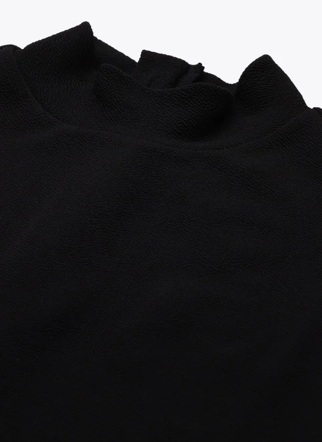 SASSAFRAS Black Bodycon Dress for Women