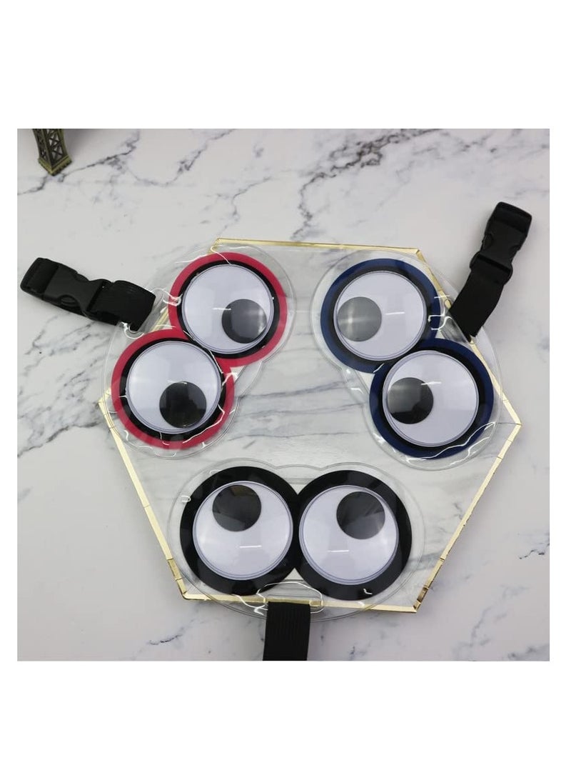 Barakah Cute Eyes Luggage Tags, Luggage Identifiers with Lanyard and Name ID Card, Suitcase Luggage Tags Travel Accessories Baggage Name Tags, Pvc Plastic Soft Glue Plane Travel Card, 3 Color 3Pcs - Image 5