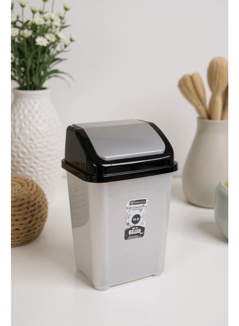 Living Trash can with fan cover made of plastic - Image 1