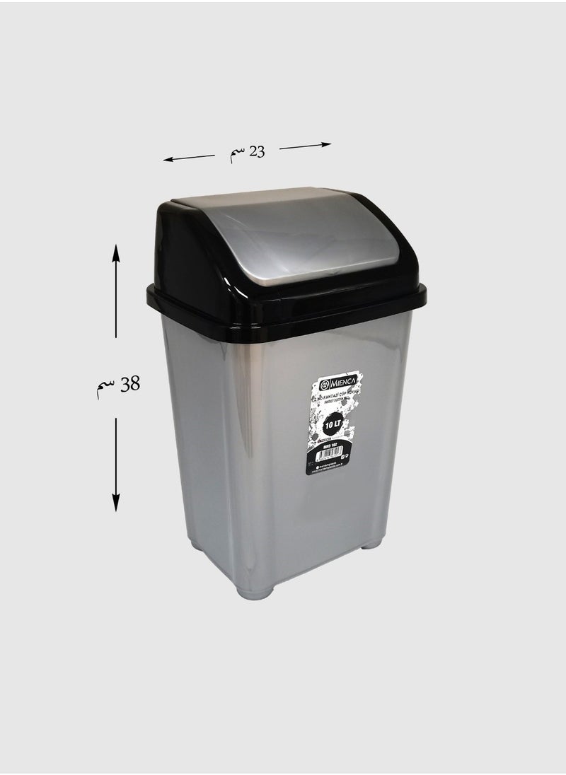 Living Trash can with fan cover made of plastic 