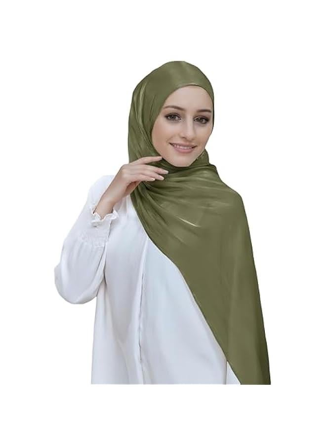 Arabest Lightweight Crepe Scarf Shawl Wrap Hijab for Women with Sheen Shimmer - Image 3