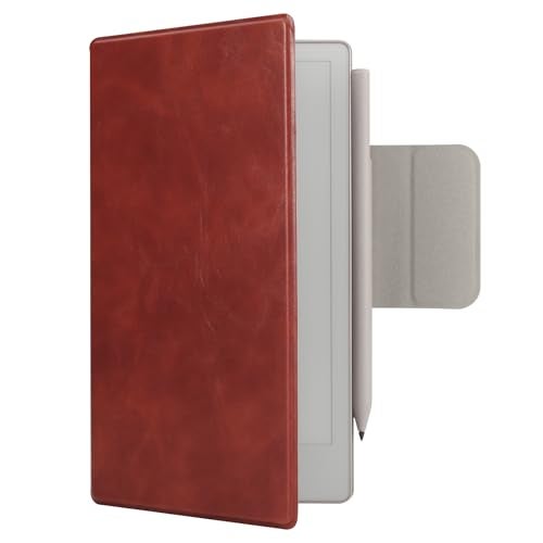 WALNEW Case for Remarkable Paper Pro Move 7.3" (2025), Magnetic Auto Wake/Sleep Smart Folio Cover, Slim PU Leather Remarkable Paper Pro Move Case with Pen Holder (Brown) - Image 1