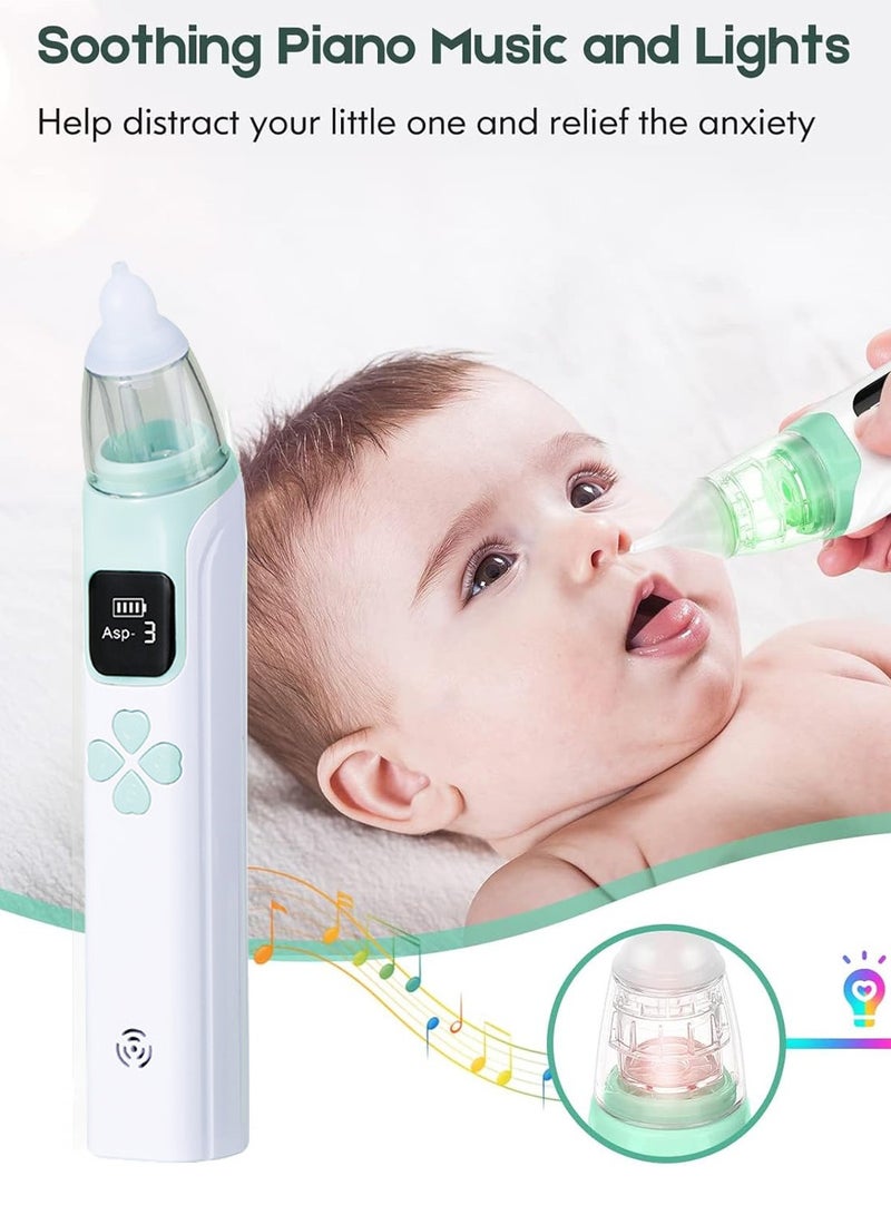 يو إل اتش واي سي شفاط أنف للأطفال - شفاط أنف كهربائي للأطفال الصغار، شفاط أنف للأطفال، منظف أنف أوتوماتيكي بثلاث رؤوس سيليكون، ثلاث مستويات شفط قابلة للتعديل، موسيقى ووظيفة تهدئة الضوء - Image 2