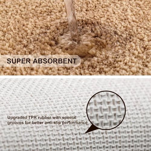 MAXOSHINE Microfiber Bathroom Mat Anti Skid-Highly Absorbent Super Soft Door Mats for Home Kitchen Living Room-2000 GSM Floor Mat - Image 4