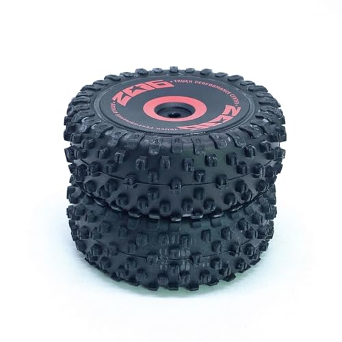 KingVal Replacement 2PCS Durable Front Tire Wheel Tyre RC Parts Compatible with WLtoys 124016 RC Car - Image 3