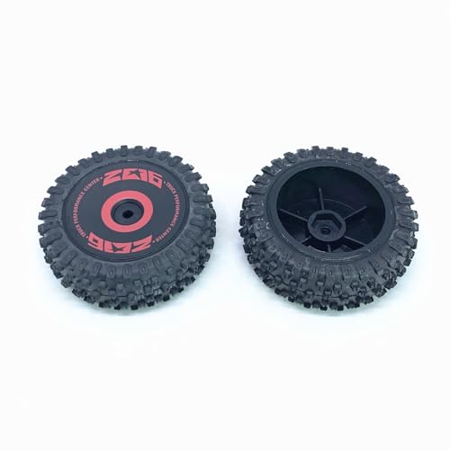 KingVal Replacement 2PCS Durable Front Tire Wheel Tyre RC Parts Compatible with WLtoys 124016 RC Car - Image 4