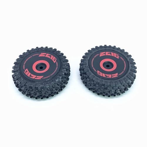 KingVal Replacement 2PCS Durable Front Tire Wheel Tyre RC Parts Compatible with WLtoys 124016 RC Car - Image 2