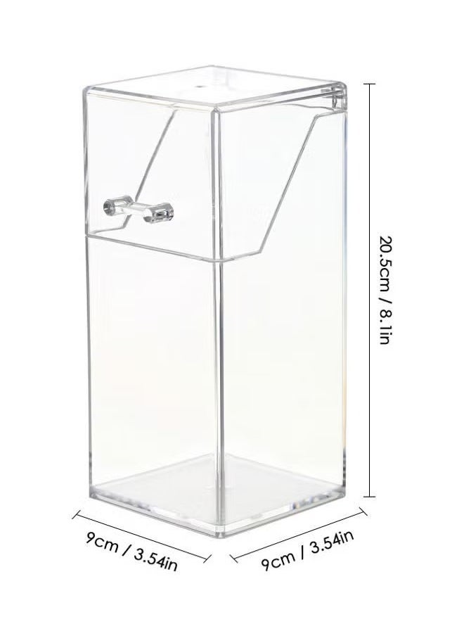 ORiTi Clear Acrylic Dust Proof Makeup Brush Organizer Cosmetic Brushes Eyebrow Pencil Storage Holder With Lid Transparent  - Image 4