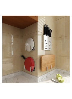 Y&D SYOSI Pot Lid Holder, Stainless Steel Wall Mounted Rack, Kitchen Cabinet Cutting Board Organizer, Practical Drain Rack with Screws  - Image 2