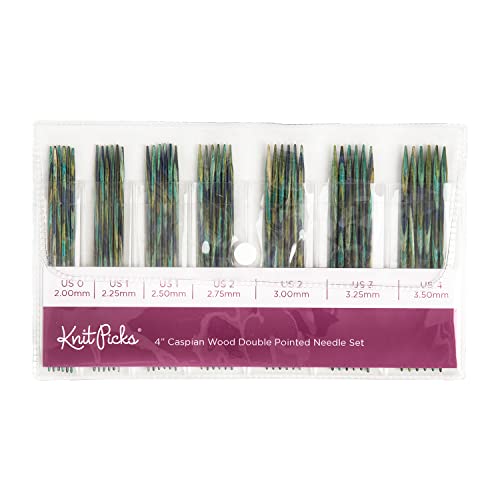 KnitPicks Knit Picks Double Pointed Wood Knitting Needle Set (Caspian 4") - Image 1