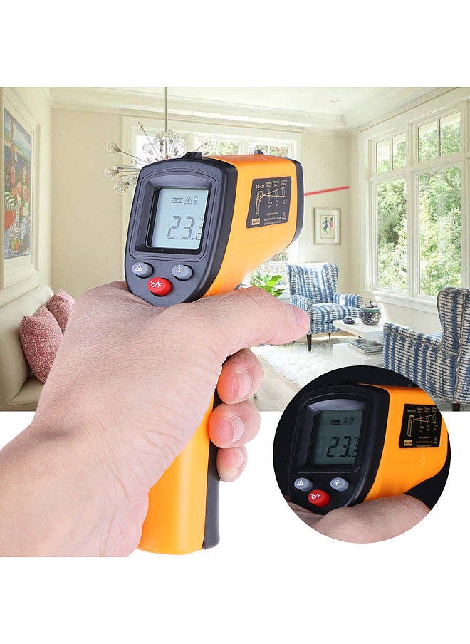 Generic - Digital Infrared Thermometer Laser Industrial Temperature Gun Non-Contact with Backlight -50-400°C(NOT for Humans) Battery not Included - Image 1