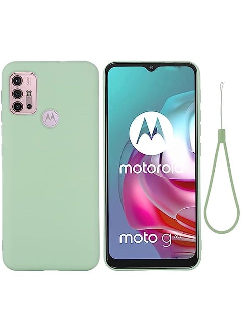 HuHa Case Cover Compatible For Motorola Moto G30 / G10 Solid Color Liquid Silicone Dropproof Full Coverage Protective Case Green