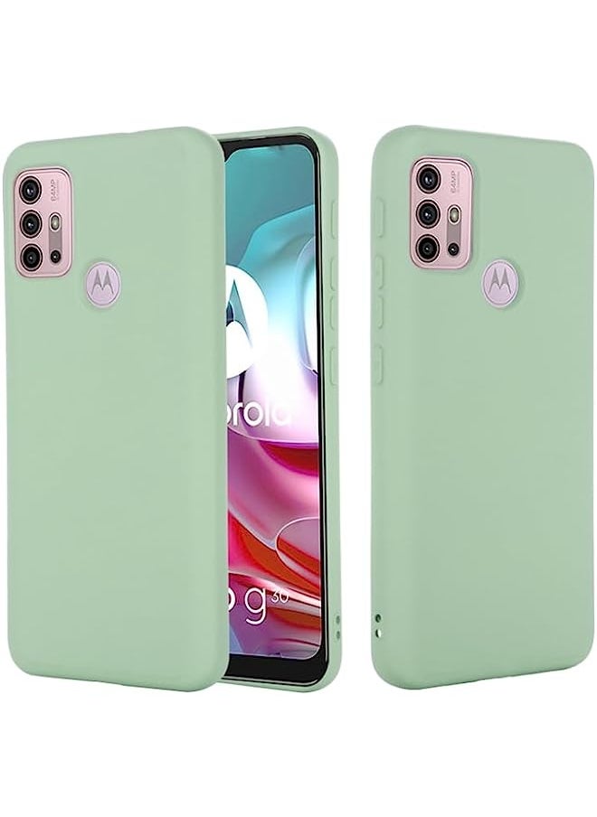 HuHa - HuHa Case Cover Compatible For Motorola Moto G30 / G10 Solid Color Liquid Silicone Dropproof Full Coverage Protective Case Green - Image 1