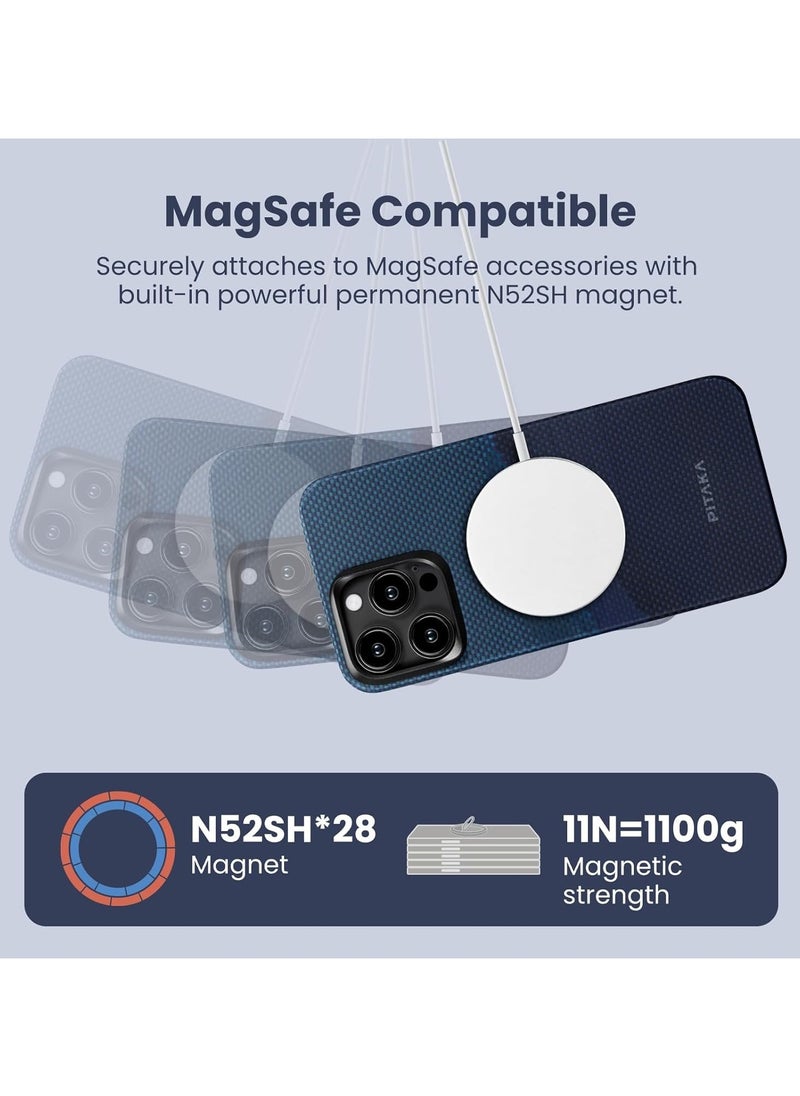 Case for iPhone 15 Pro Max, Slim & Light iPhone 15 Pro Max Case MagSafe 6.7-inch with a Case-Less Touch Feeling, 1500D Aramid Fiber Made [StarPeak MagEZ Case 4 - Over The Horizon]