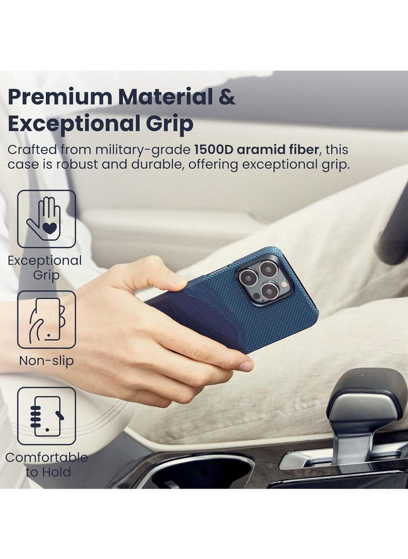 Case for iPhone 15 Pro Max, Slim & Light iPhone 15 Pro Max Case MagSafe 6.7-inch with a Case-Less Touch Feeling, 1500D Aramid Fiber Made [StarPeak MagEZ Case 4 - Over The Horizon]