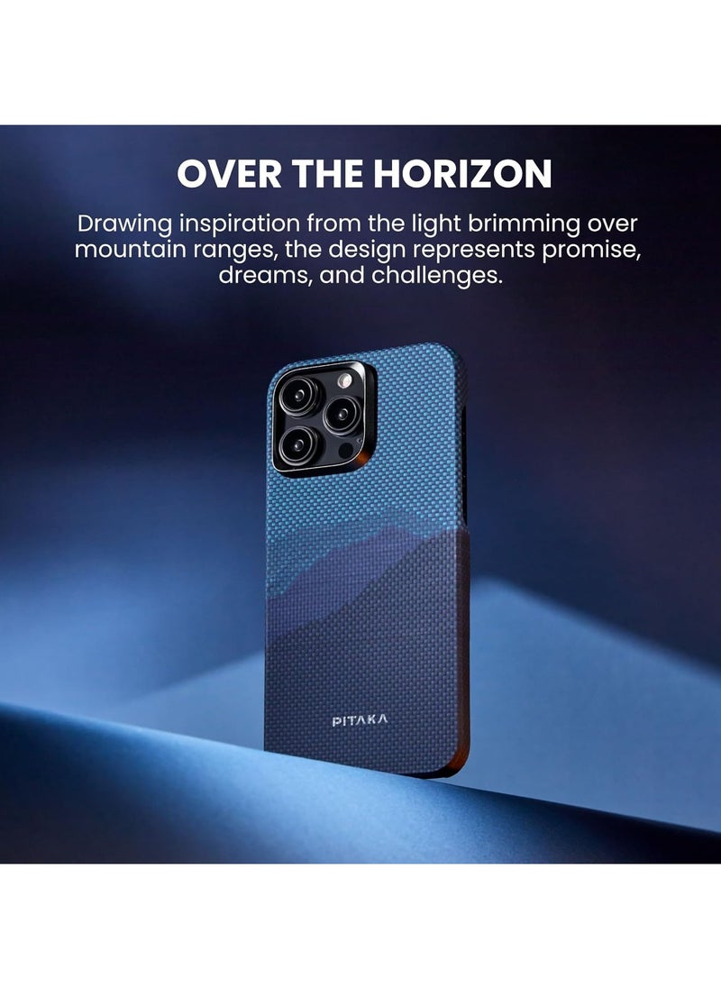 PITAKA Case for iPhone 15 Pro Max, Slim & Light iPhone 15 Pro Max Case MagSafe 6.7-inch with a Case-Less Touch Feeling, 1500D Aramid Fiber Made [StarPeak MagEZ Case 4 - Over The Horizon]  - Image 5