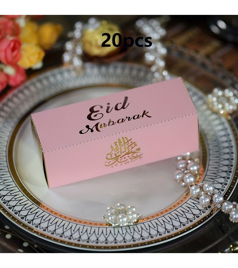 White 20 Pcs Ramadan Gift Boxes For Eid Al Fitr Party Decorations Gift Packaging - Image 5
